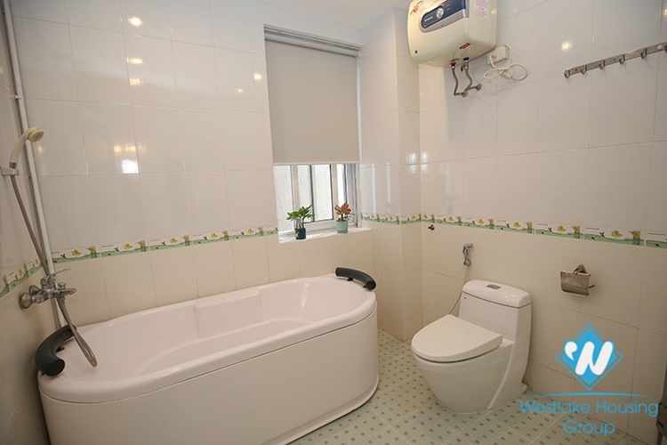 Gorgeous house with front yard and top terrace and lake view for rent in Tay Ho, Hanoi